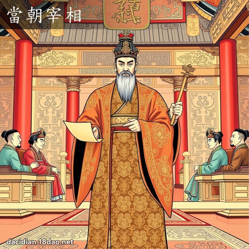 当朝宰相 - 国语大辞典配图