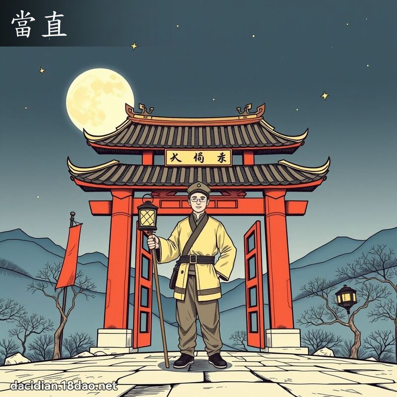 當直 - 國語大辭典配圖