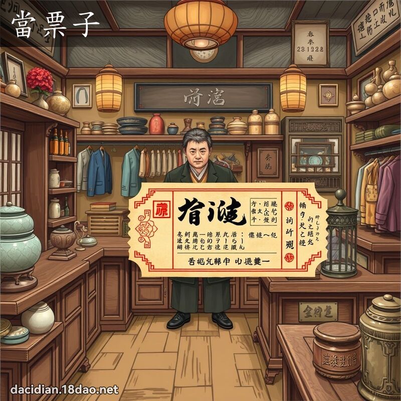 當票子 - 國語大辭典配圖