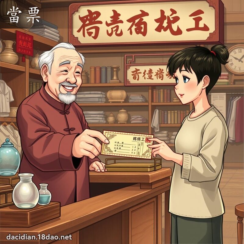 當票 - 國語大辭典配圖