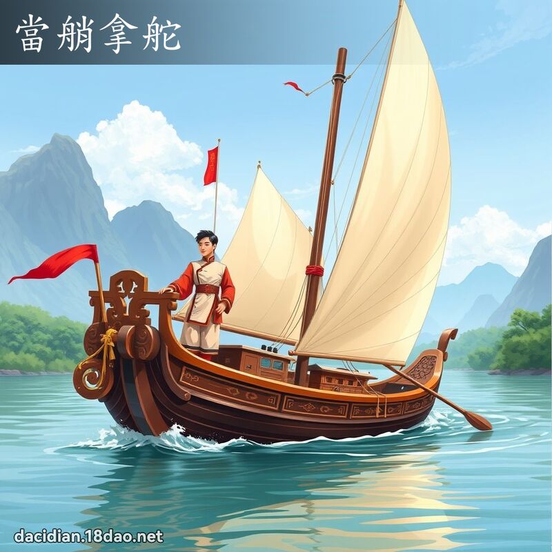 当艄拿舵 - 国语大辞典配图