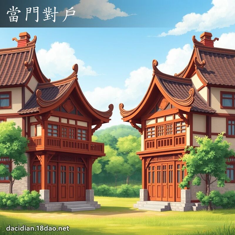 当门对户 - 国语大辞典配图
