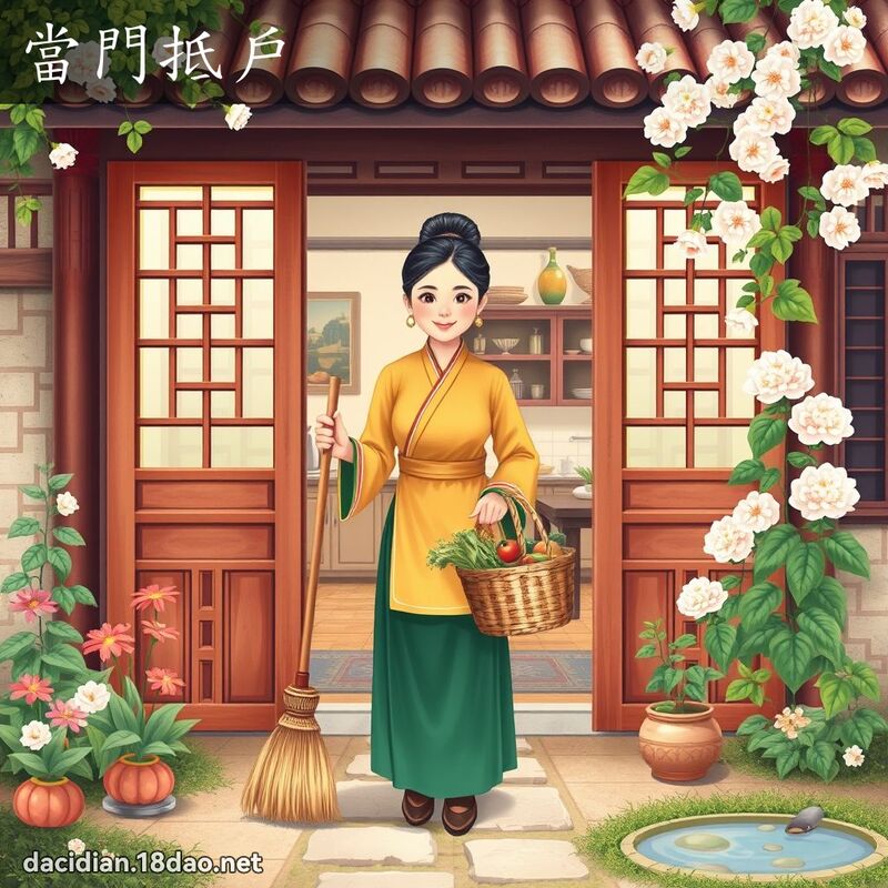 當門抵戶 - 國語大辭典配圖