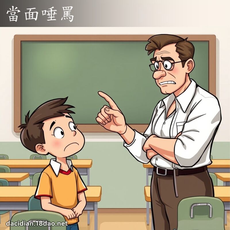 當面唾罵 - 國語大辭典配圖