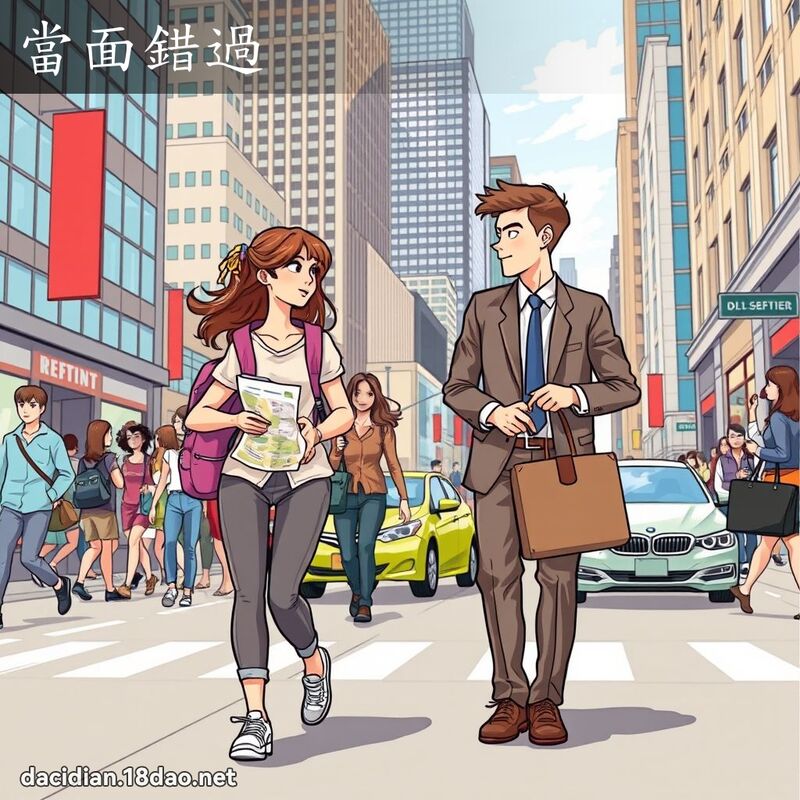 當面錯過 - 國語大辭典配圖