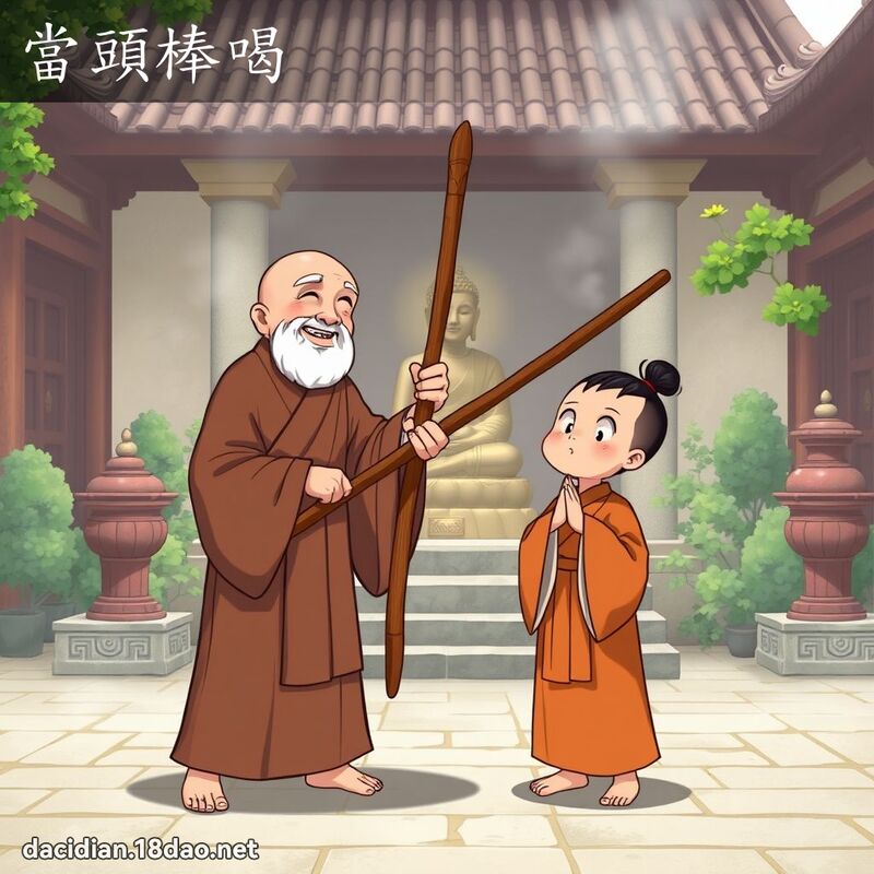 当头棒喝 - 国语大辞典配图