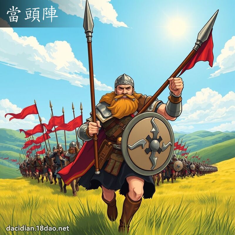 当头阵 - 国语大辞典配图