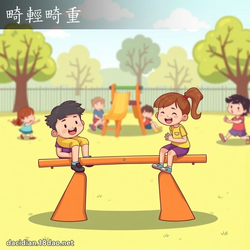 畸轻畸重 - 国语大辞典配图
