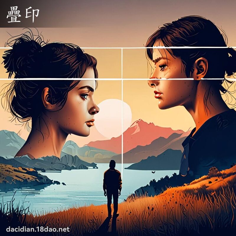 疊印 - 國語大辭典配圖