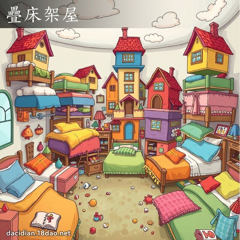 疊床架屋 - 國語大辭典配圖