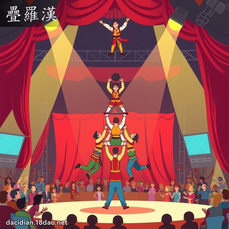 疊羅漢 - 國語大辭典配圖