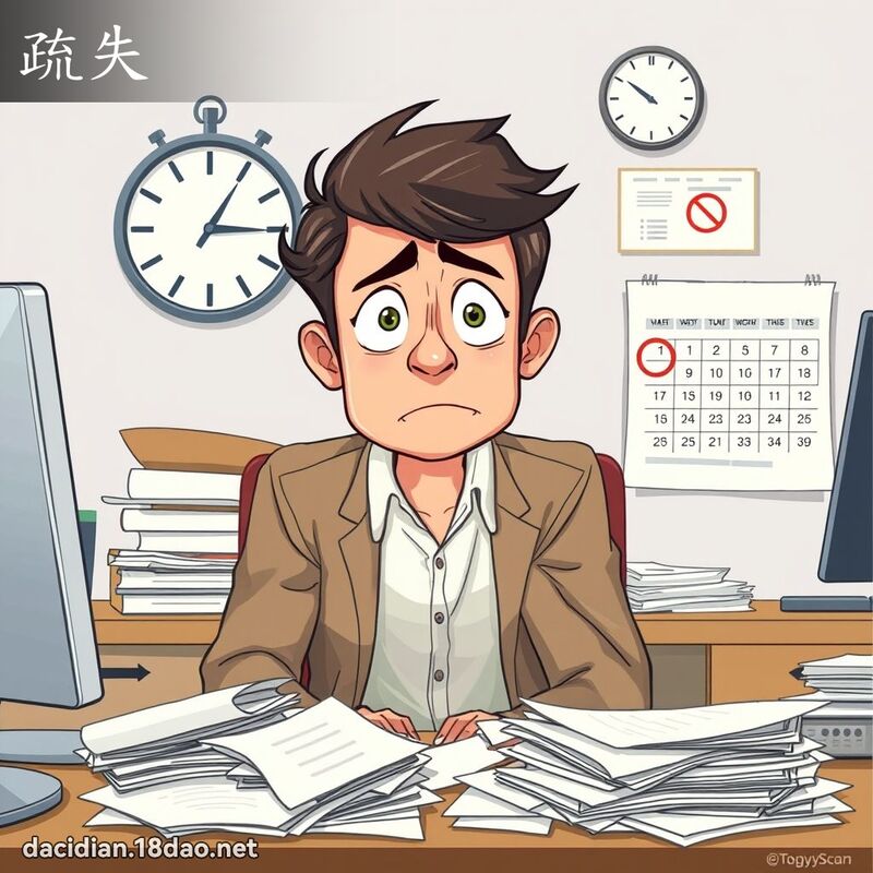 疏失 - 國語大辭典配圖
