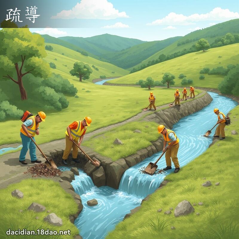 疏导 - 国语大辞典配图
