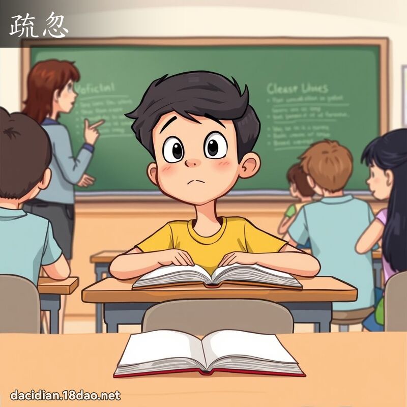 疏忽 - 國語大辭典配圖