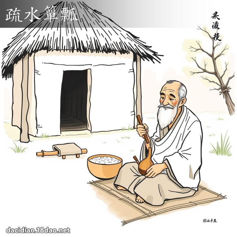 疏水箪瓢 - 国语大辞典配图