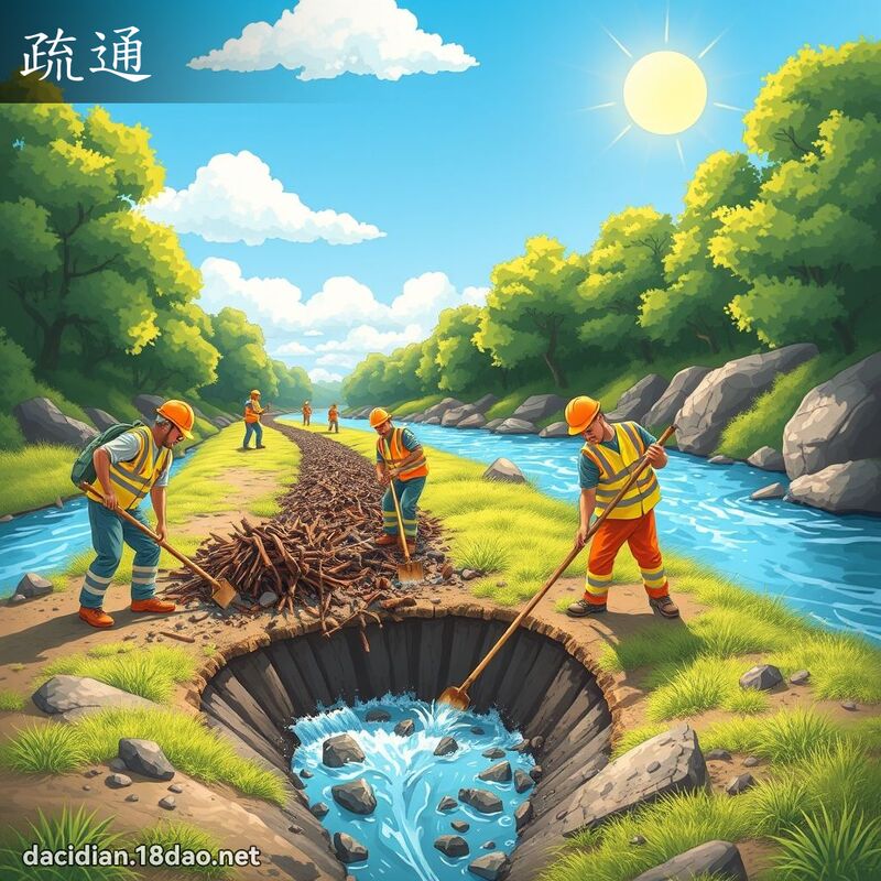 疏通 - 國語大辭典配圖