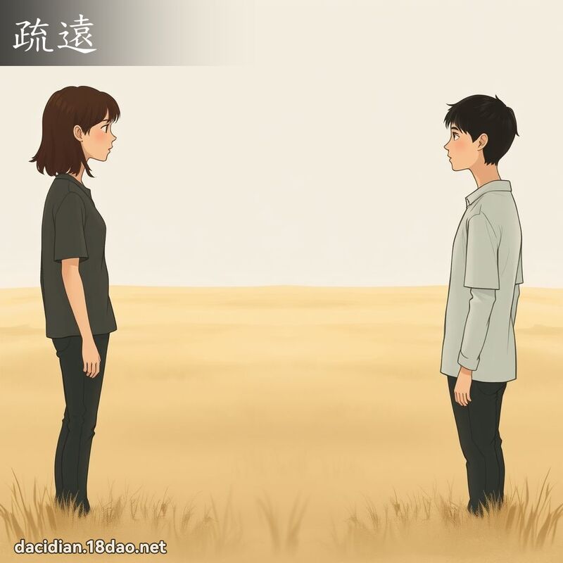 疏远 - 国语大辞典配图