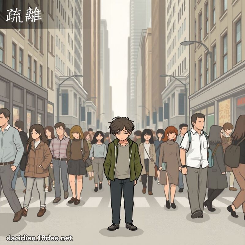 疏离 - 国语大辞典配图