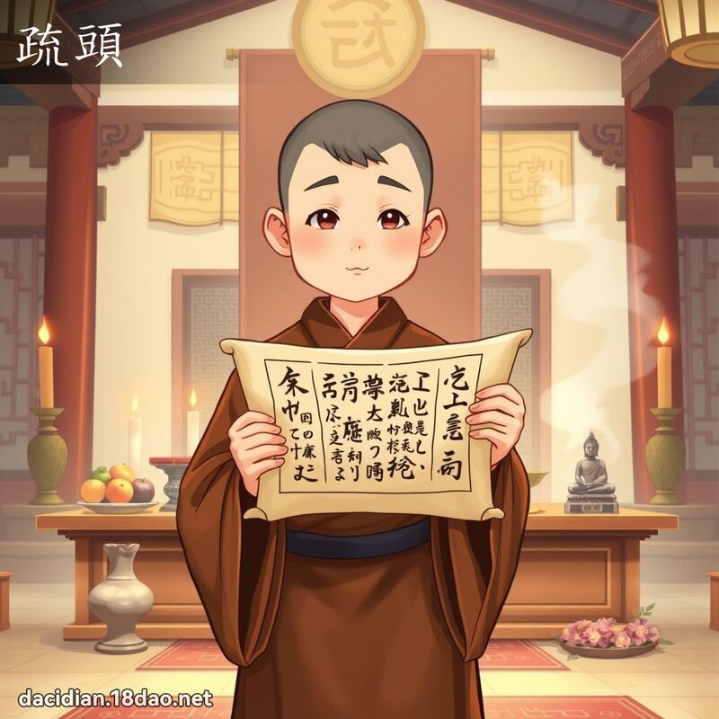 疏頭 - 國語大辭典配圖