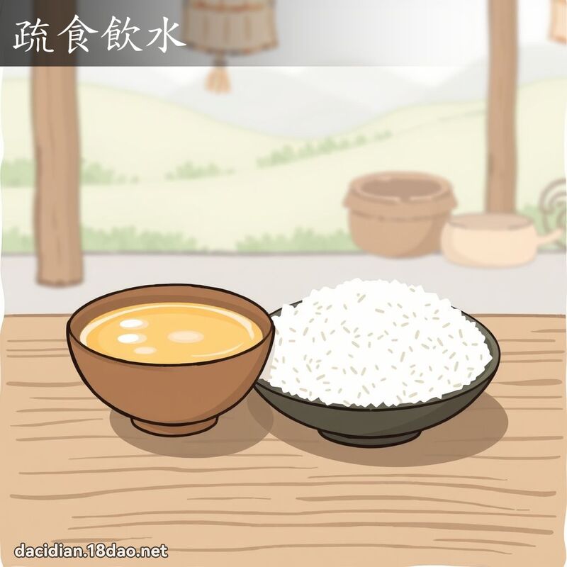 疏食飲水 - 國語大辭典配圖