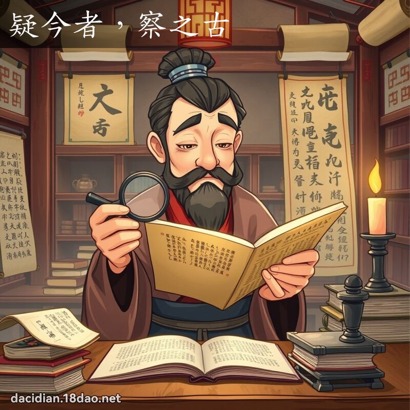 疑今者，察之古 - 國語大辭典配圖
