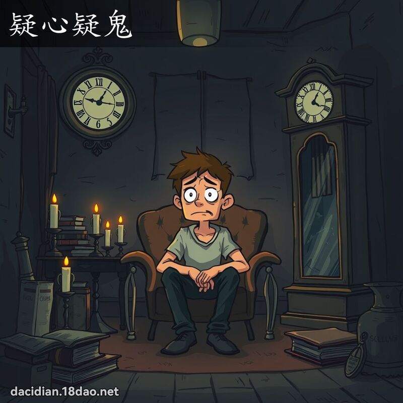 疑心疑鬼 - 国语大辞典配图