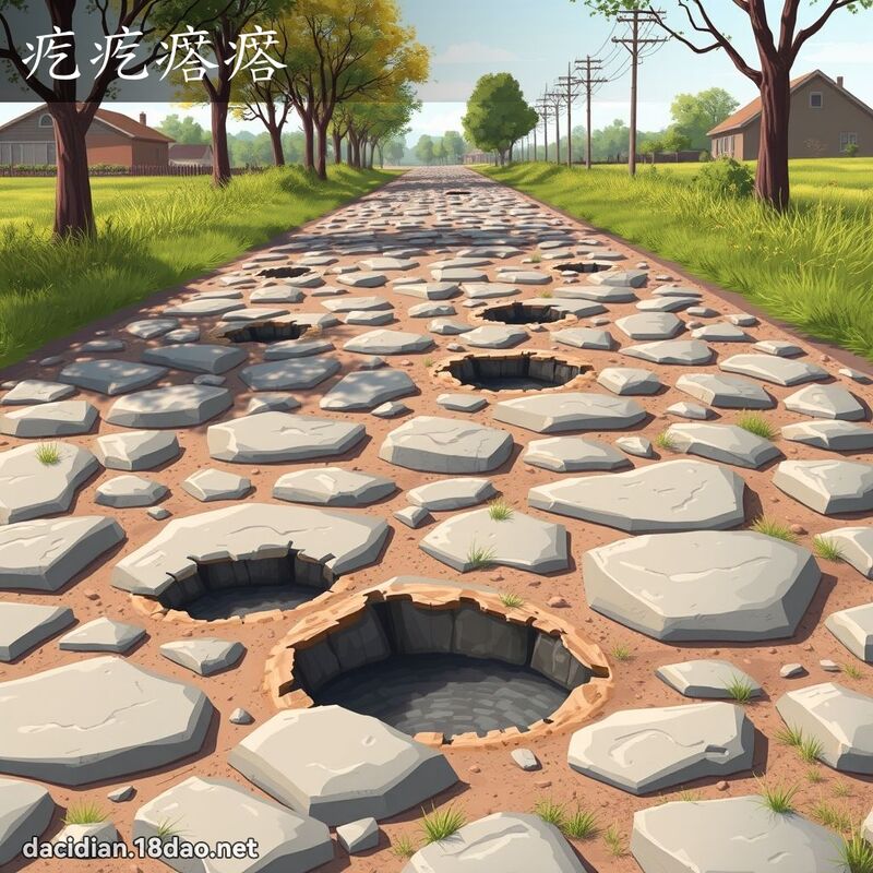 疙疙瘩瘩 - 国语大辞典配图