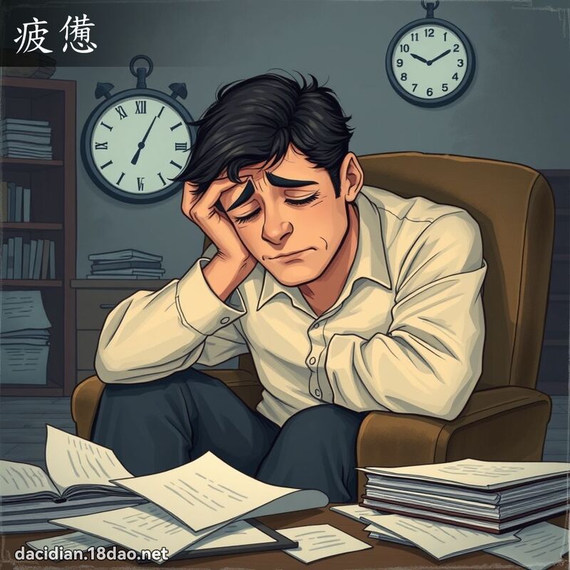 疲憊 - 國語大辭典配圖