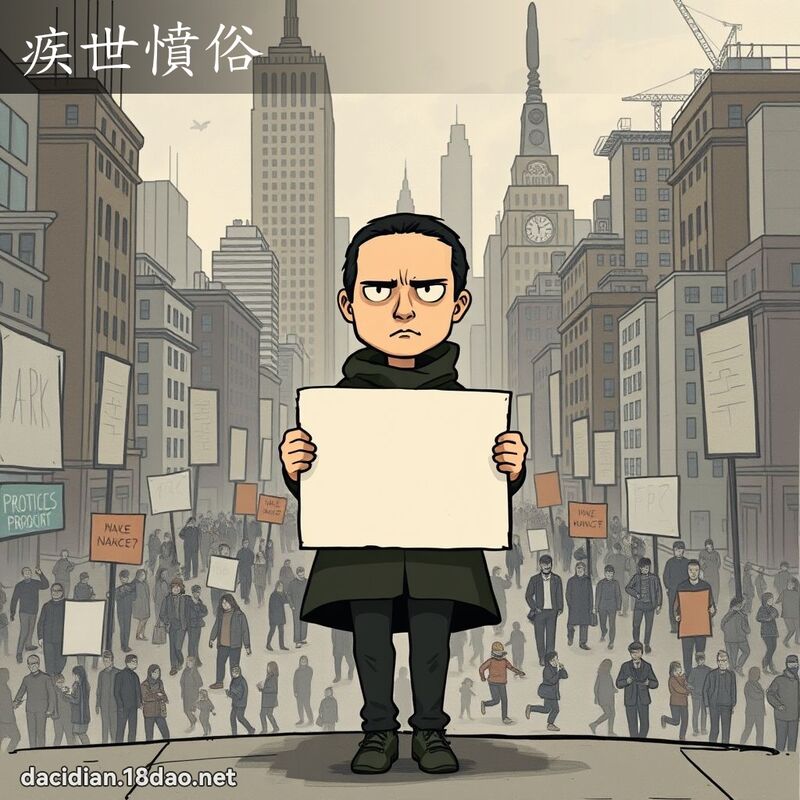 疾世憤俗 - 國語大辭典配圖