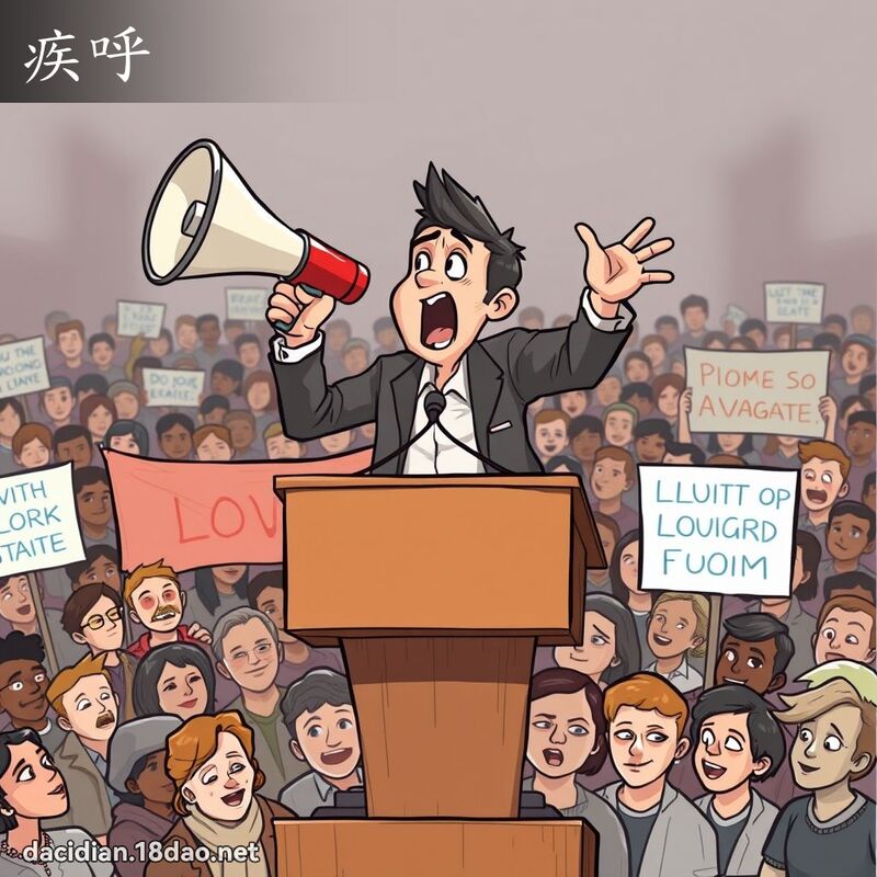 疾呼 - 国语大辞典配图