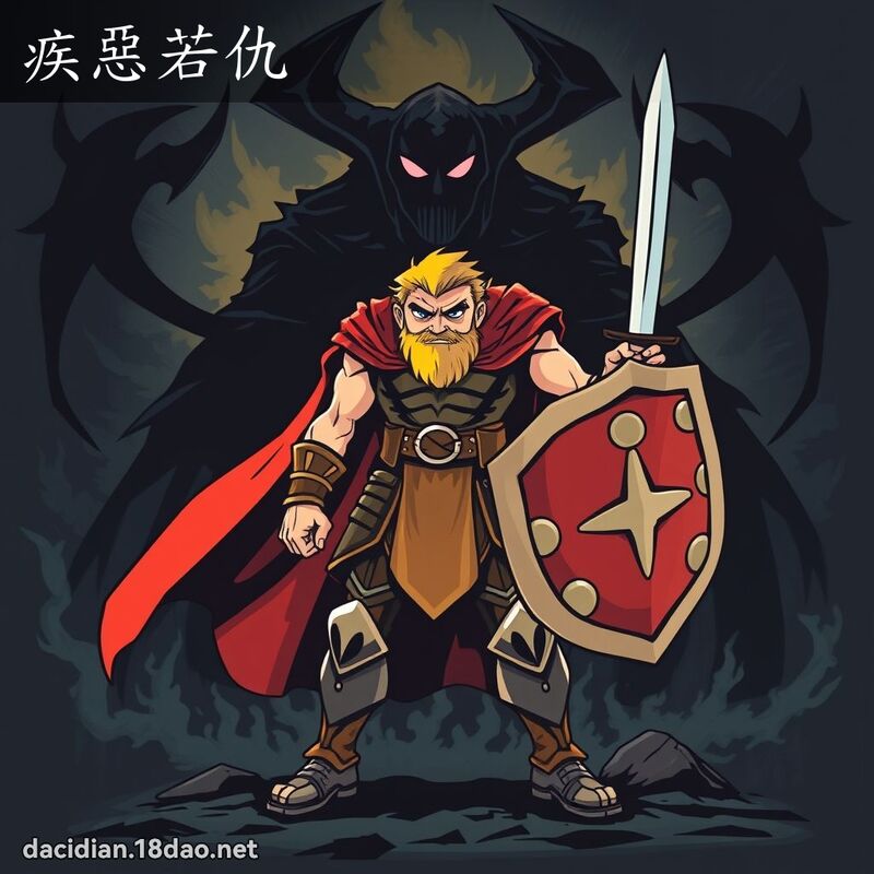 疾恶若仇 - 国语大辞典配图