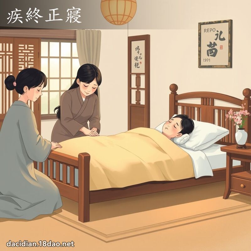 疾終正寢 - 國語大辭典配圖