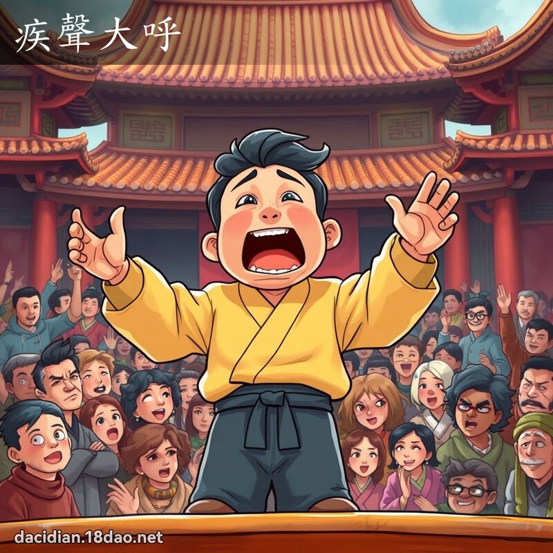疾聲大呼 - 國語大辭典配圖