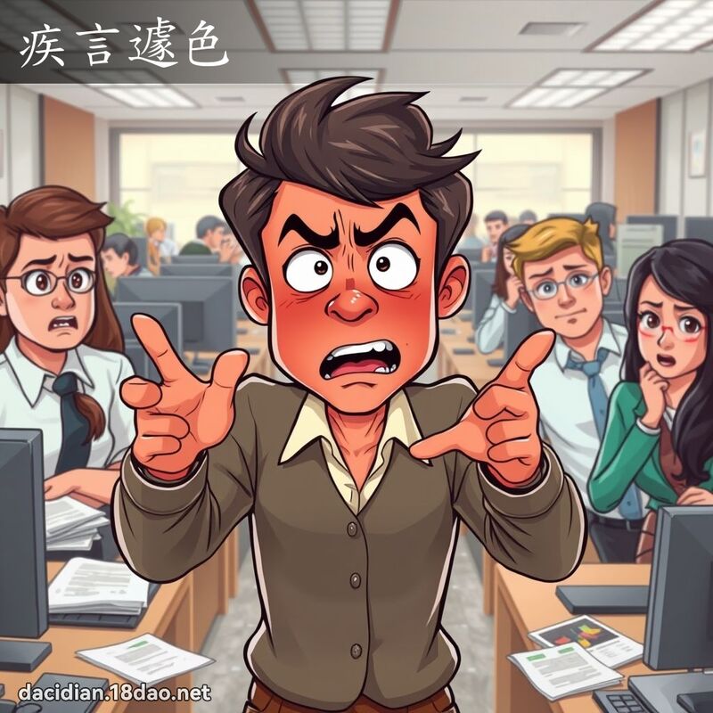 疾言遽色 - 国语大辞典配图