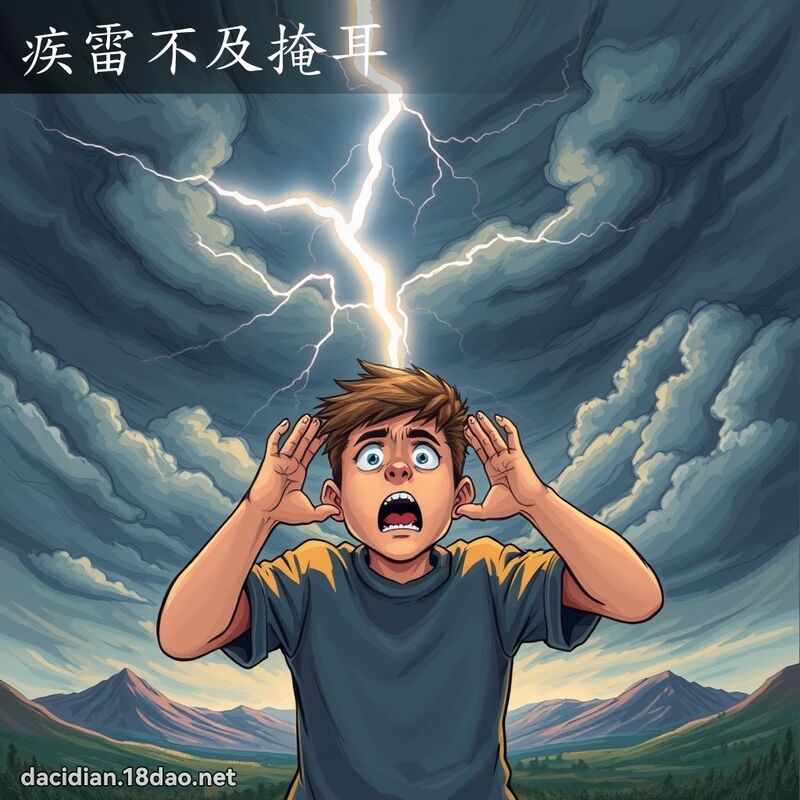 疾雷不及掩耳 - 國語大辭典配圖