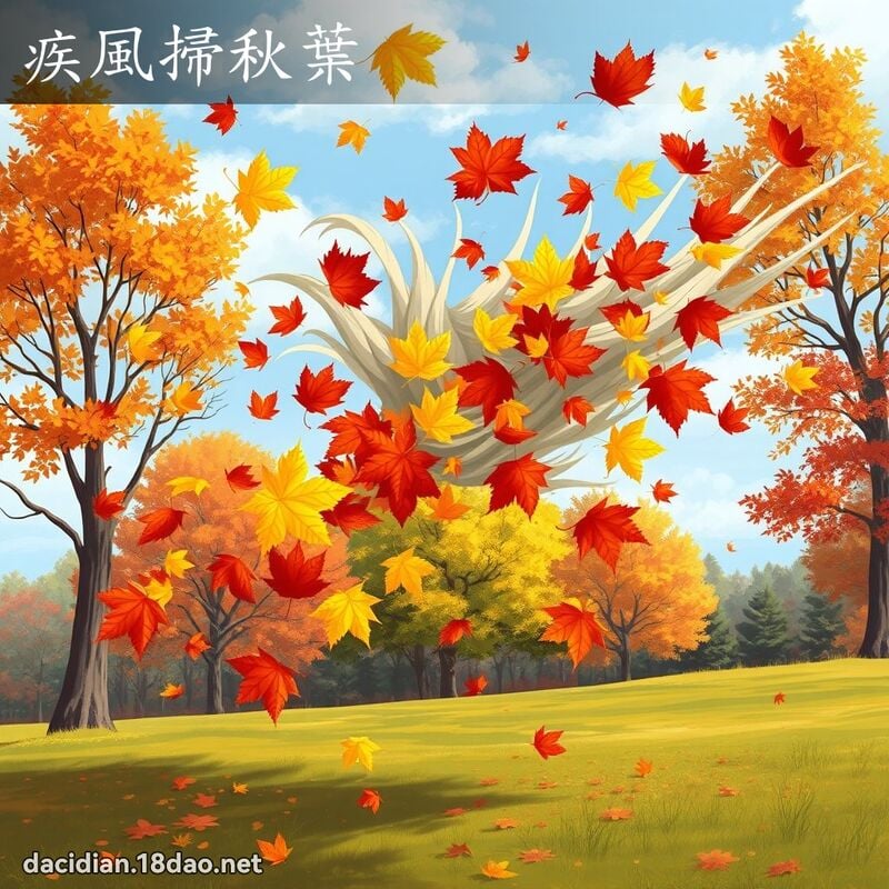 疾風掃秋葉 - 國語大辭典配圖