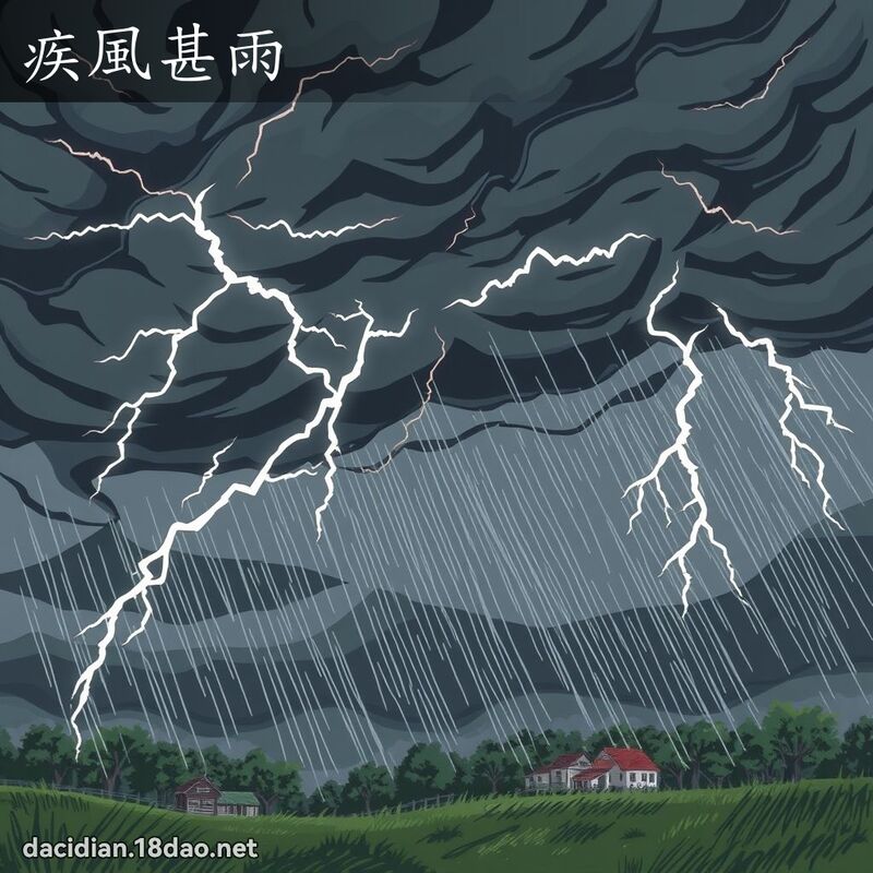 疾風甚雨 - 國語大辭典配圖