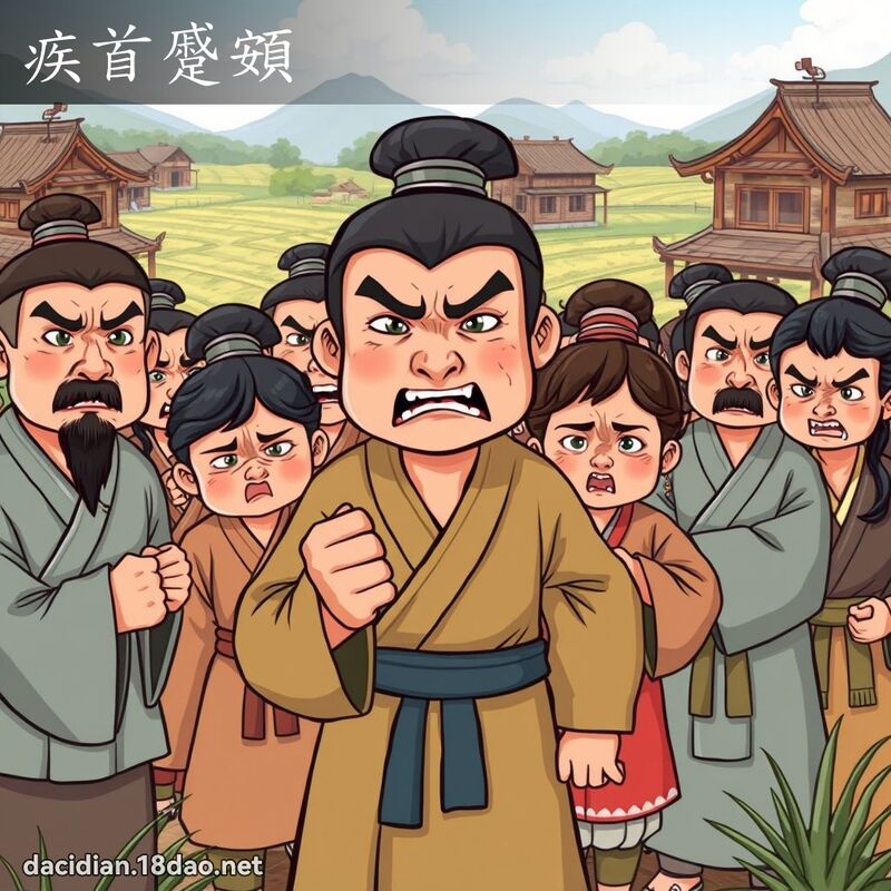疾首蹙頞 - 國語大辭典配圖