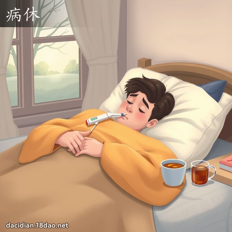 病休 - 国语大辞典配图