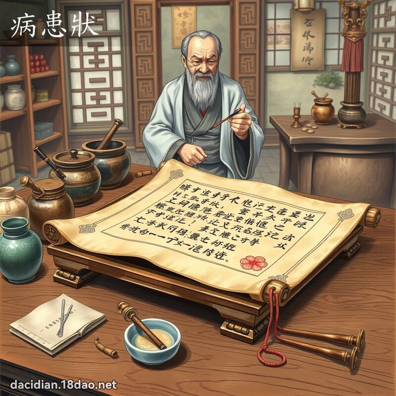 病患狀 - 國語大辭典配圖