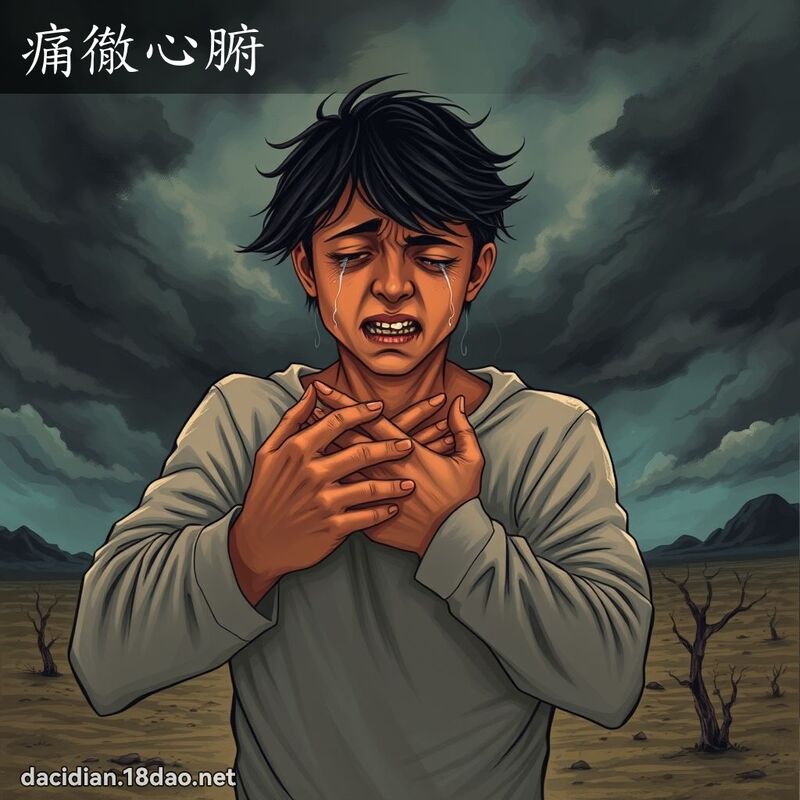 痛彻心腑 - 国语大辞典配图