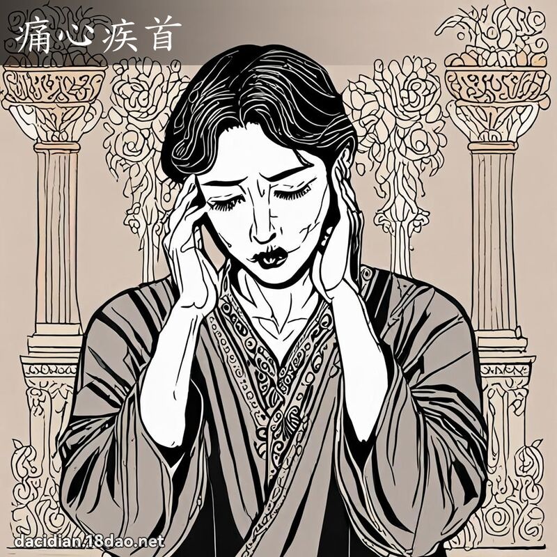 痛心疾首 - 國語大辭典配圖