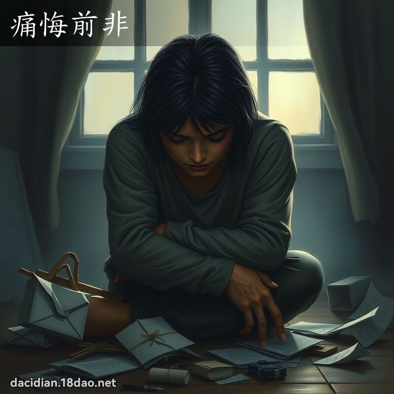 痛悔前非 - 國語大辭典配圖