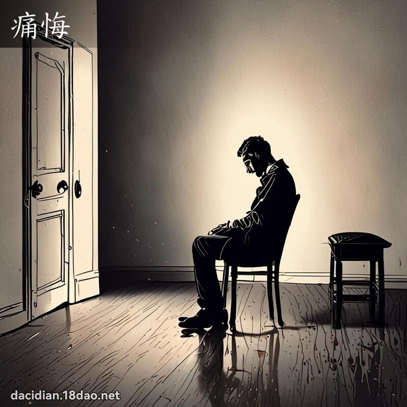 痛悔 - 国语大辞典配图