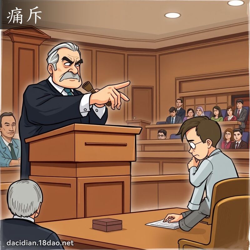 痛斥 - 國語大辭典配圖