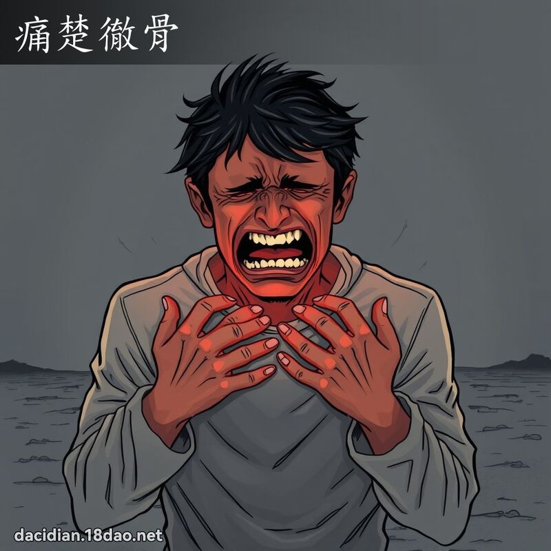 痛楚彻骨 - 国语大辞典配图