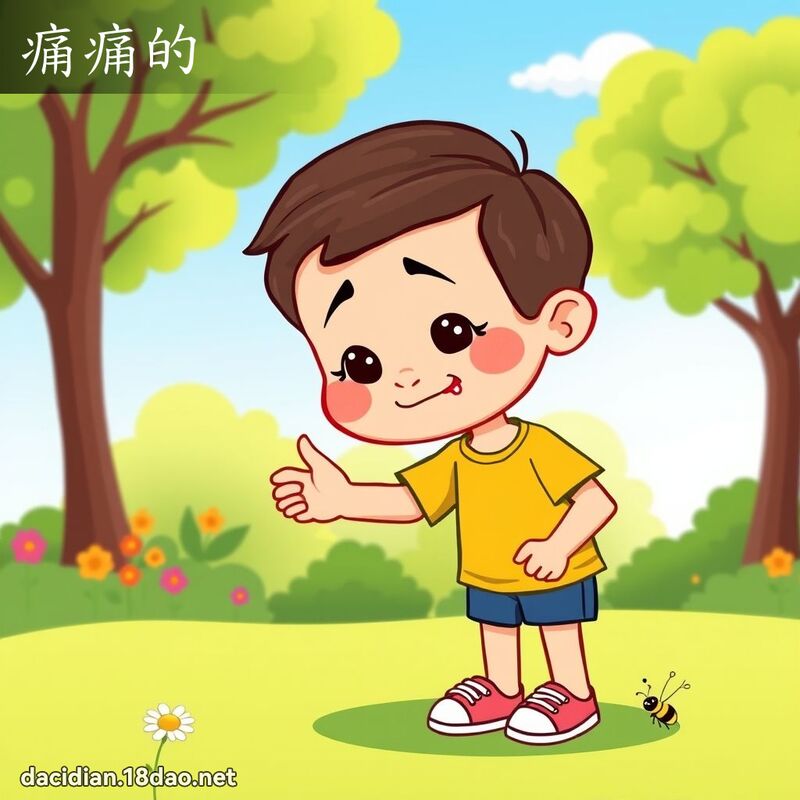 痛痛的 - 國語大辭典配圖