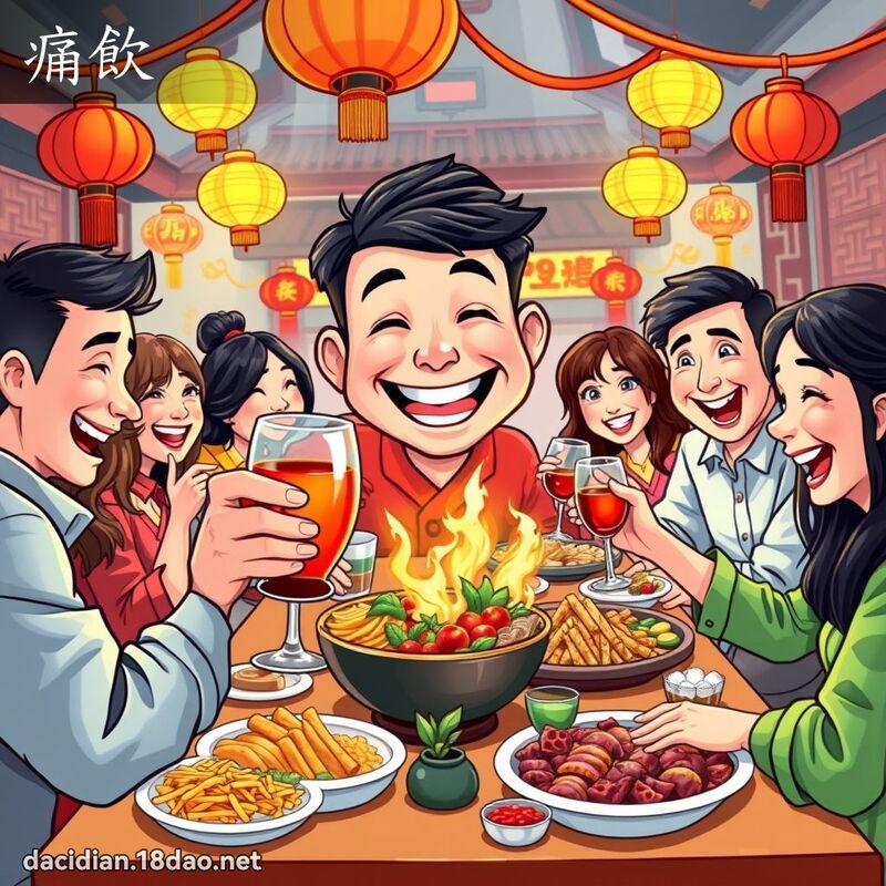 痛飲 - 國語大辭典配圖