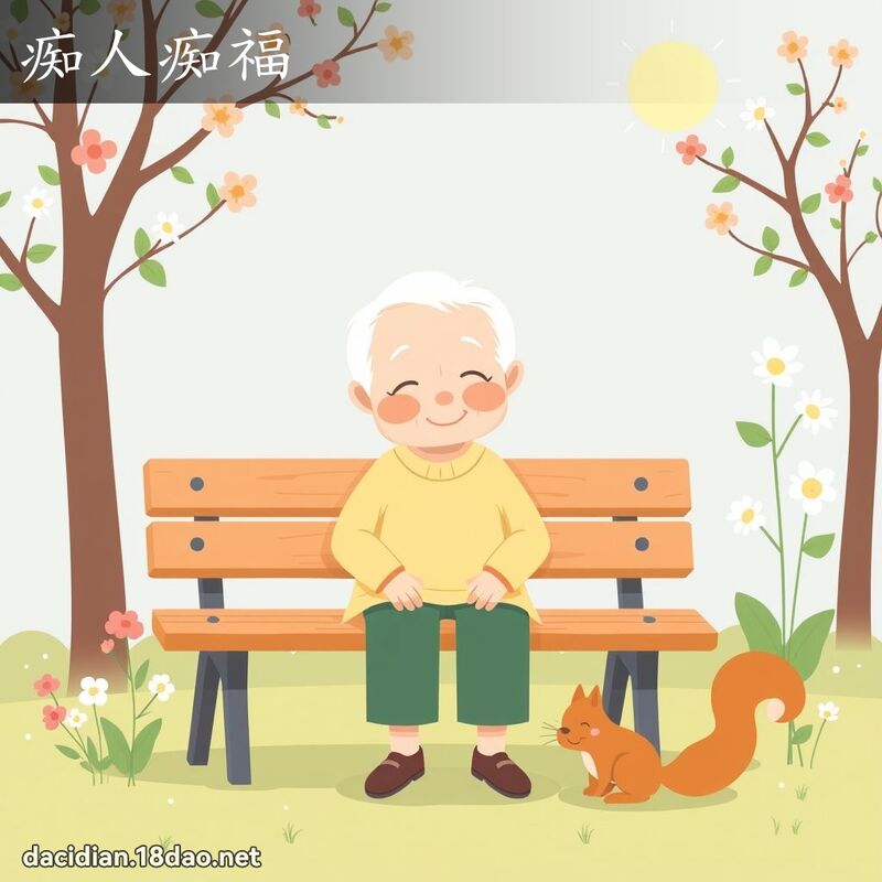 痴人痴福 - 国语大辞典配图
