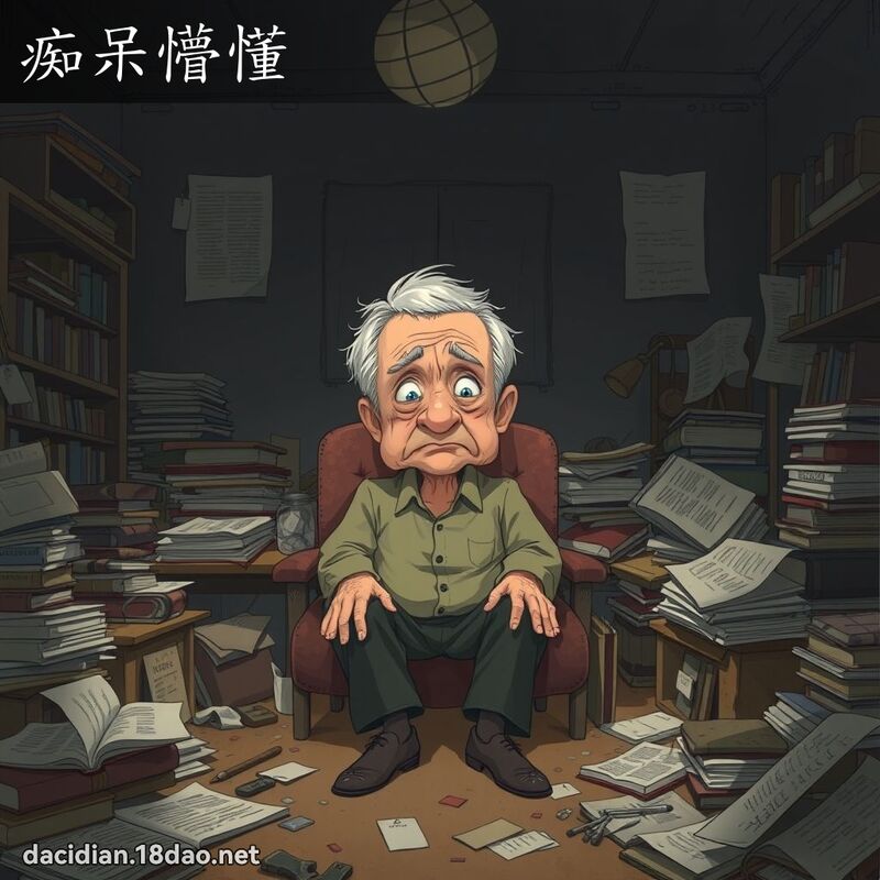 痴呆懵懂 - 国语大辞典配图